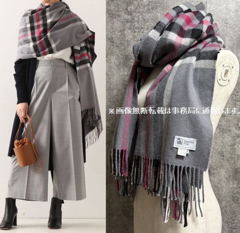 Johnstons of Elgin ジョンストンズ オブ エルガン チェック カシミヤ
