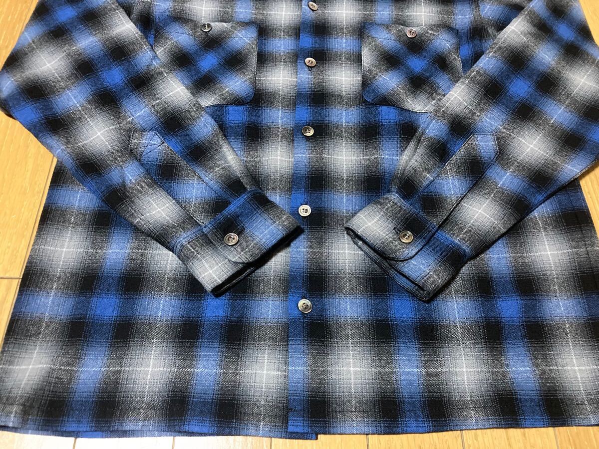 08AW テンダーロイン T-WOOL SHT S TENDERLOIN ウールシャツ ブルー
