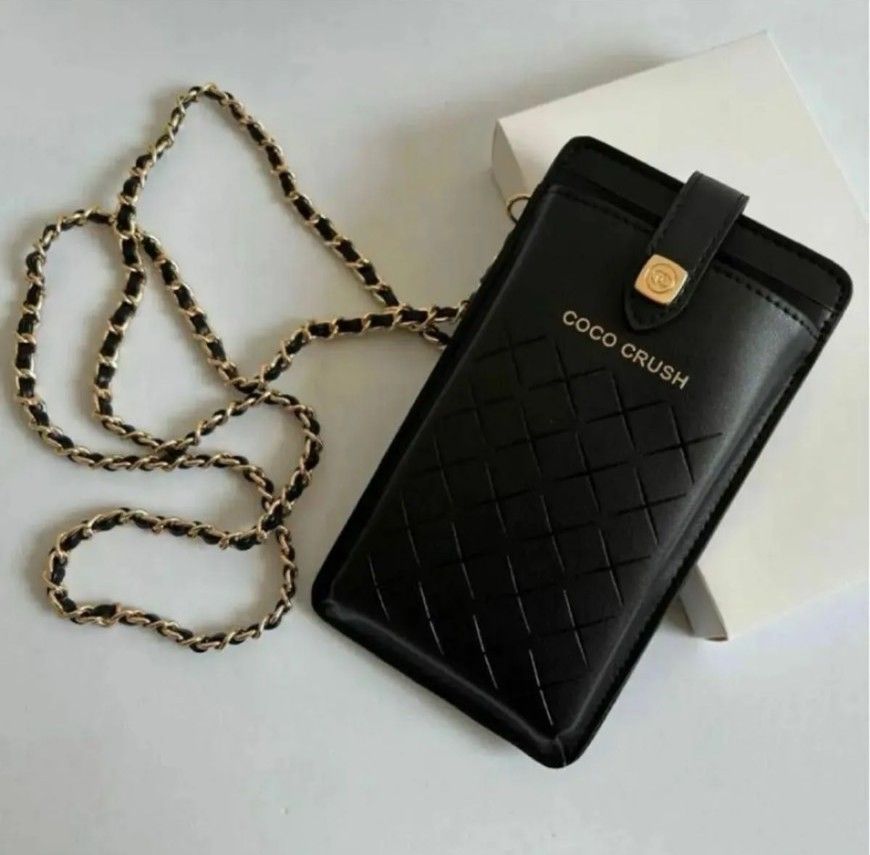 CHANEL シャネル レザーポーチ ココクラッシュ チェーン ショルダー