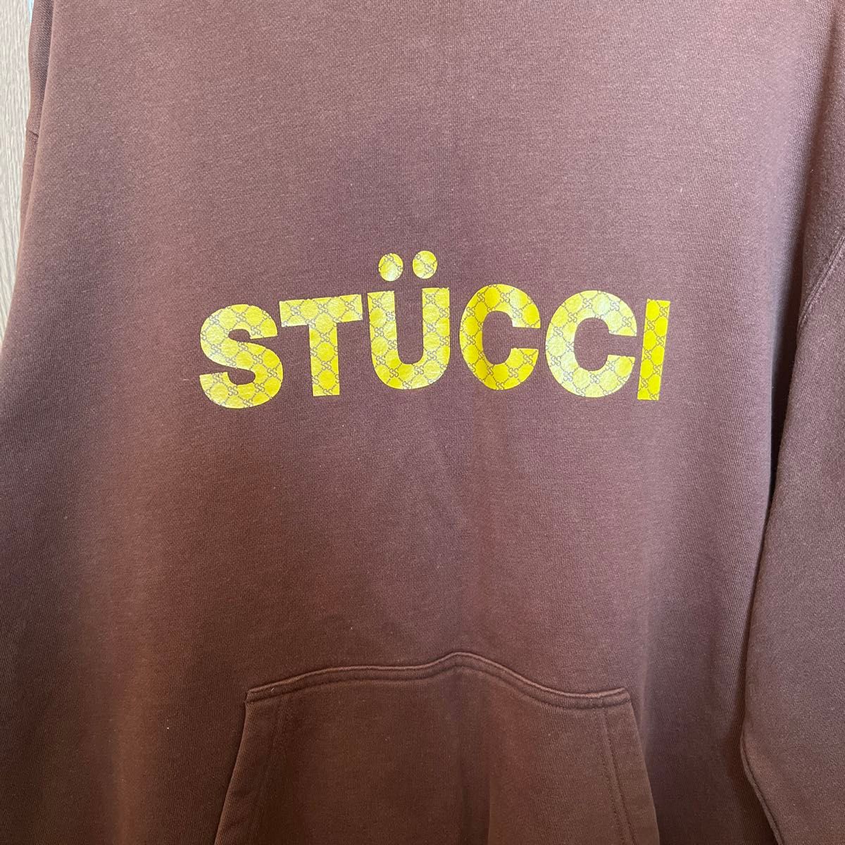 old stussy パーカー GUCCI オマージュ STUCCI モノグラム