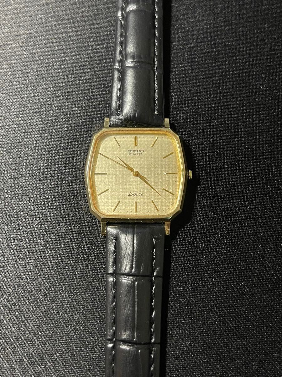 A-43 希少 稼働品 SEIKO DOLCE 80年代ヴィンテージ スクエア型