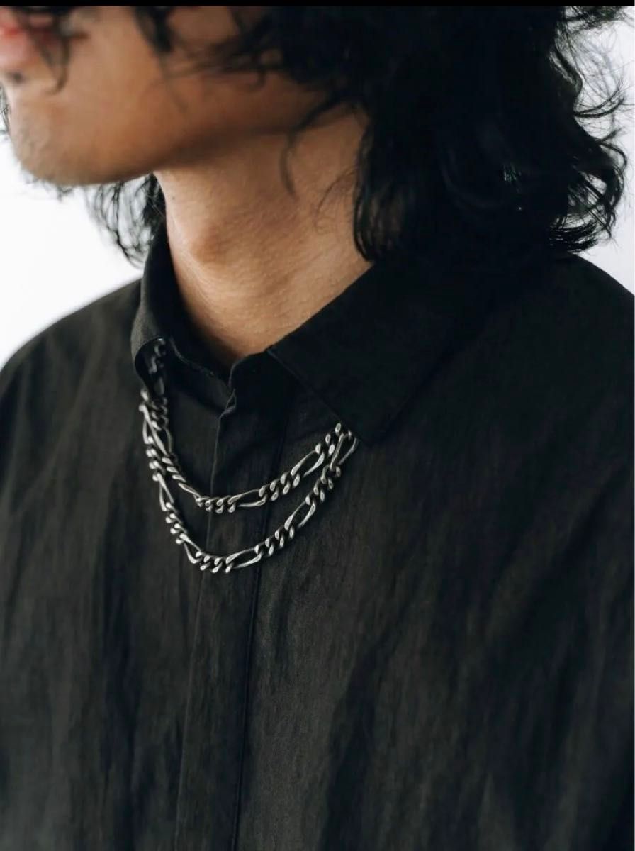 3way Antique Silver Chain Necklace シルバー アンティーク チェーン