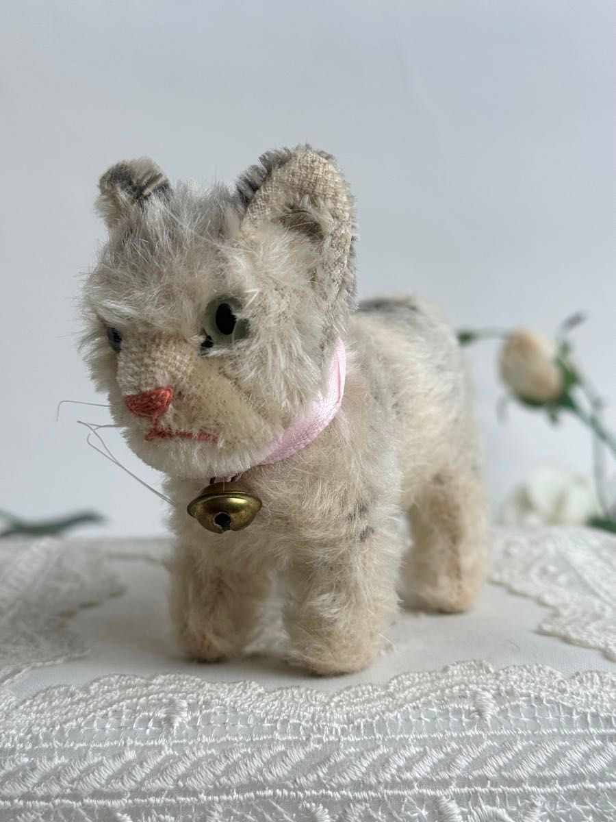 送料無料 シュタイフ Cat Tabby 10cm タビーキャット/ねこ/猫/ネコ