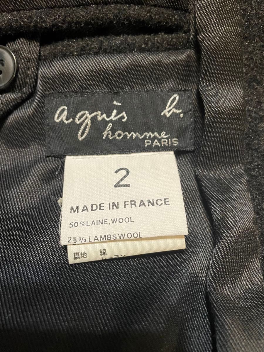 希少 アーカイブ『agnes b homme』 90sフランス製ウールカシミア混
