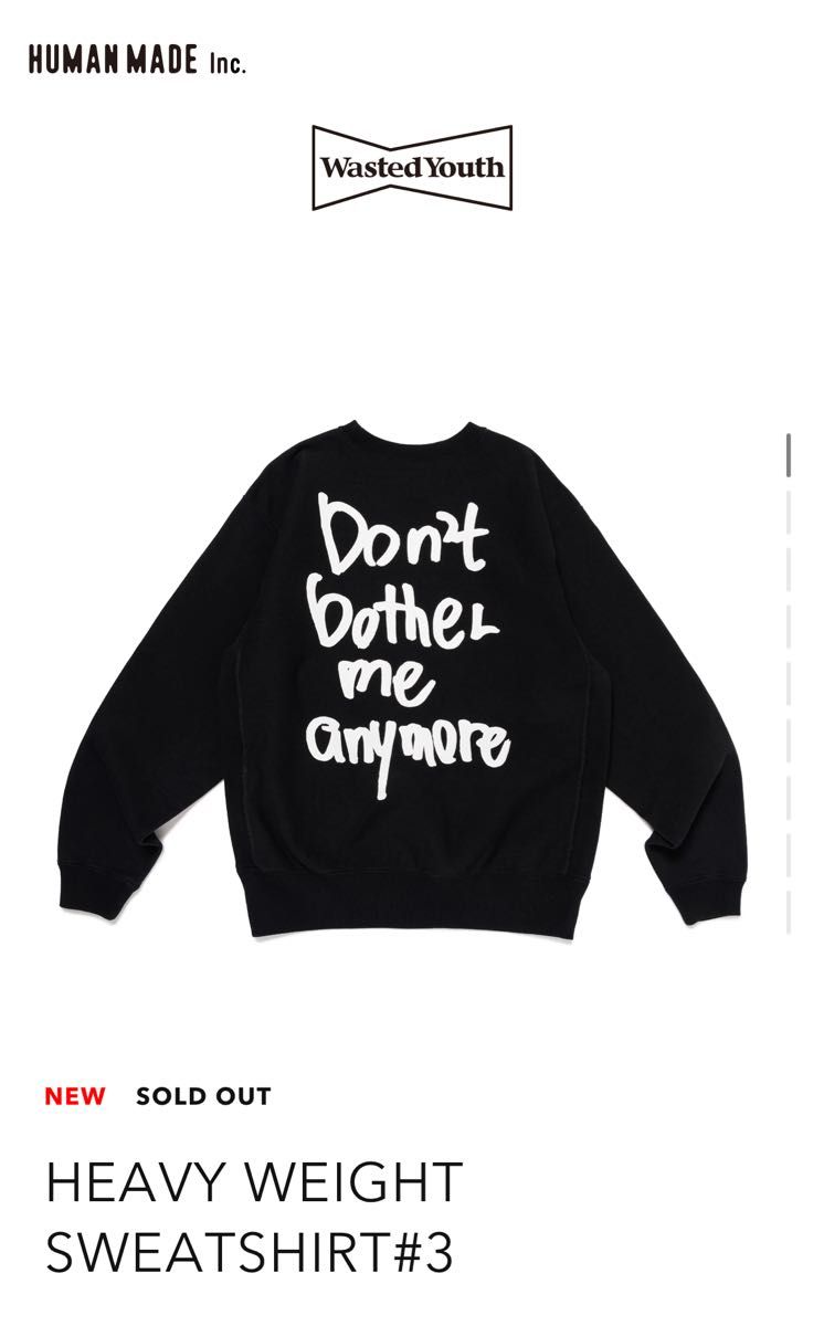 Don't Bother Me Anymore / Wasted Youth HEAVY WEIGHT SWEAT SHIRT