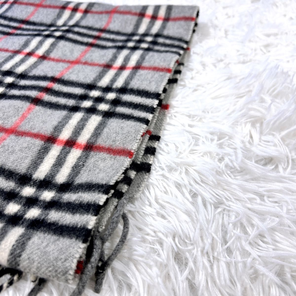 BURBERRY ノバチェック柄 マフラー バーバリー ノバチェック カシミヤ