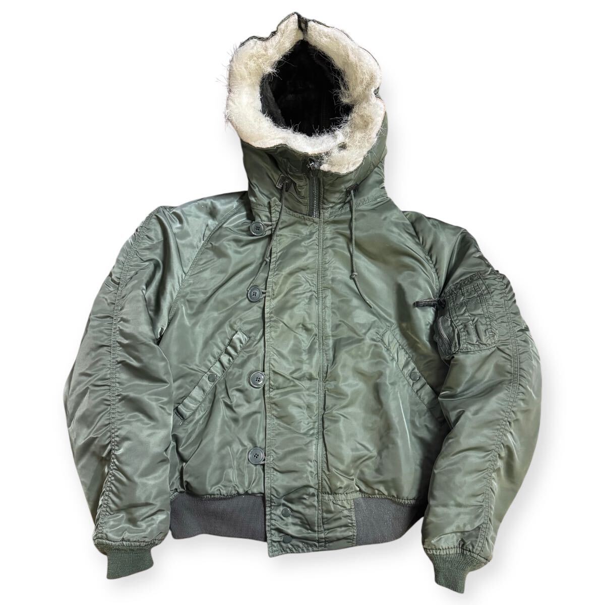 稀少 ALPHA INDUSTRIES 80s 90s USA製 N-2B 短丈 フライトジャケット