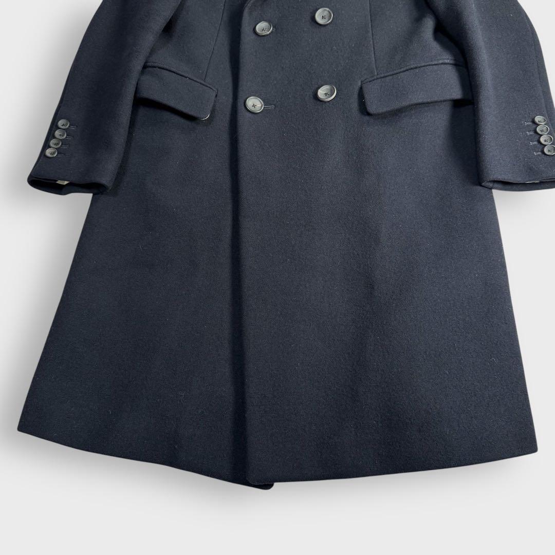 極美品 38 サイベーシックス カシミヤ ダブルチェスターコート