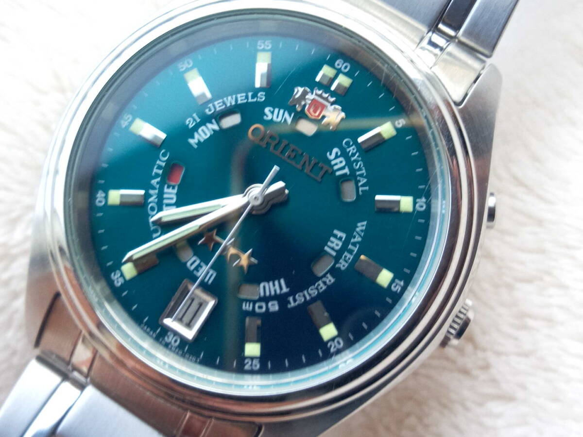 ORIENT オリエント スリースター メンズ腕時計 自動巻き エメラルド