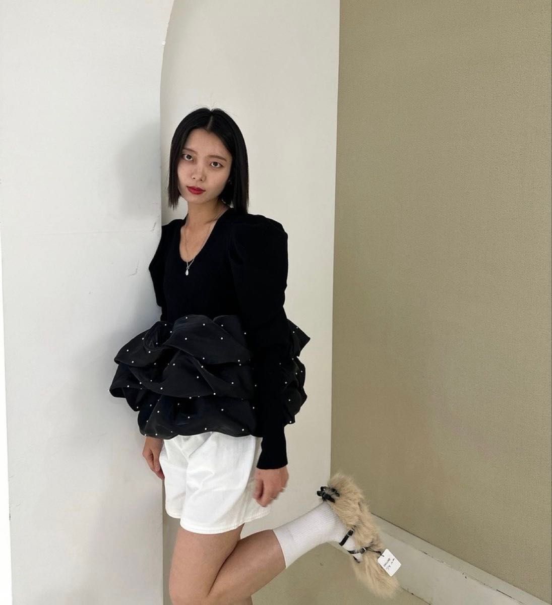 最終下げ ラスト1点 Bibiy AMELIE PEPURAMU KNIT｜Yahoo!フリマ（旧
