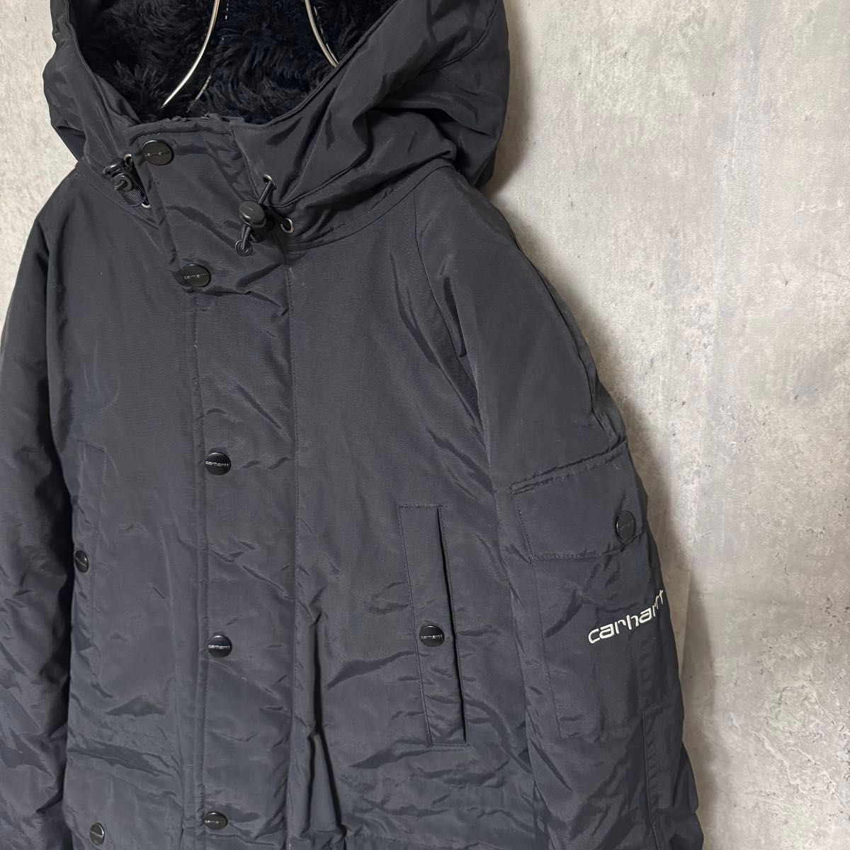 カーハート ダウンジャケット メンズS ロングダウン Carhartt ブラック