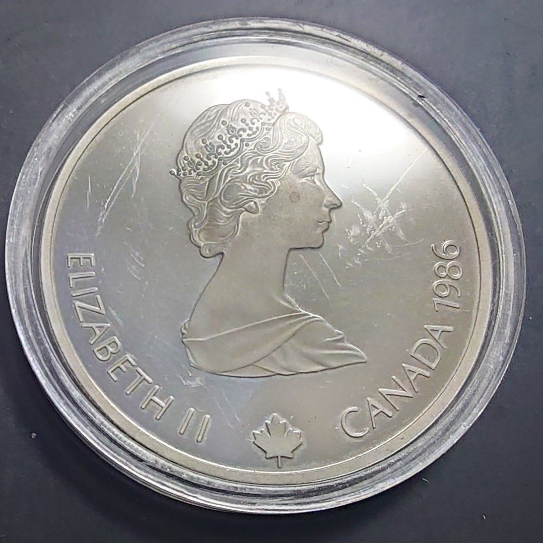 1987年 カナダ銀貨 20ドル カルガリーオリンピック記念銀貨 SV925