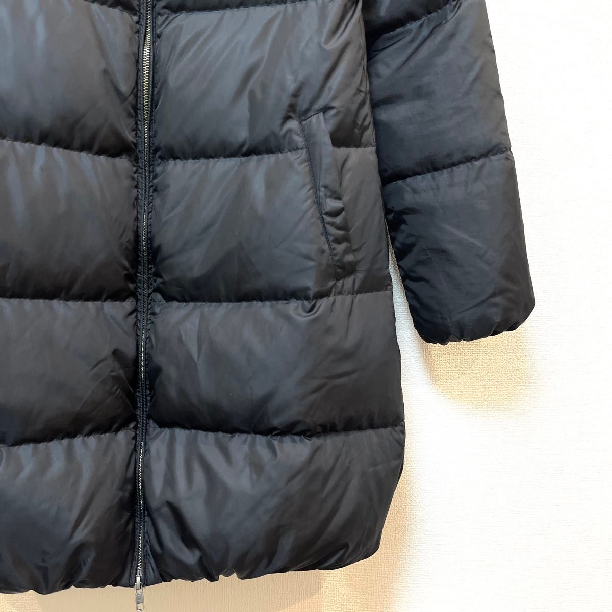美品】Theory (セオリー) ショールカラーロングダウンコート 黒 ダウン