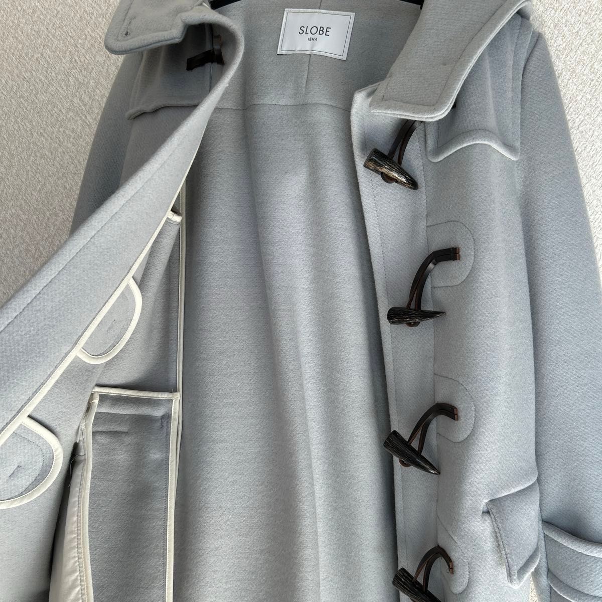 ダッフルコート SLOBE IENA ダッフルコート サックスブルー フリー