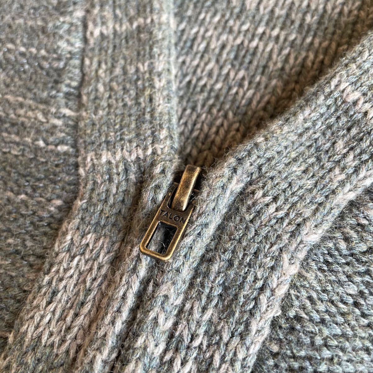 24FW】RRL “Suede Trim Zip Cardigan” XL インディゴ カーディガン