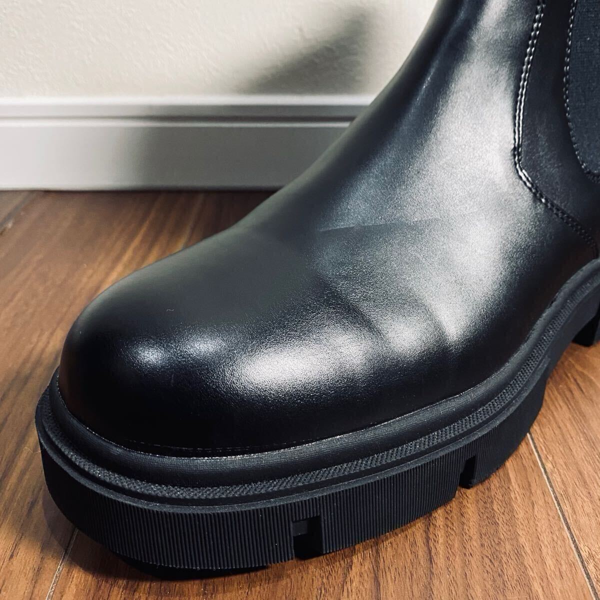 新品 ZARA サイドゴア チャンキートラックソールブーツ 27 0cm 42 ALL