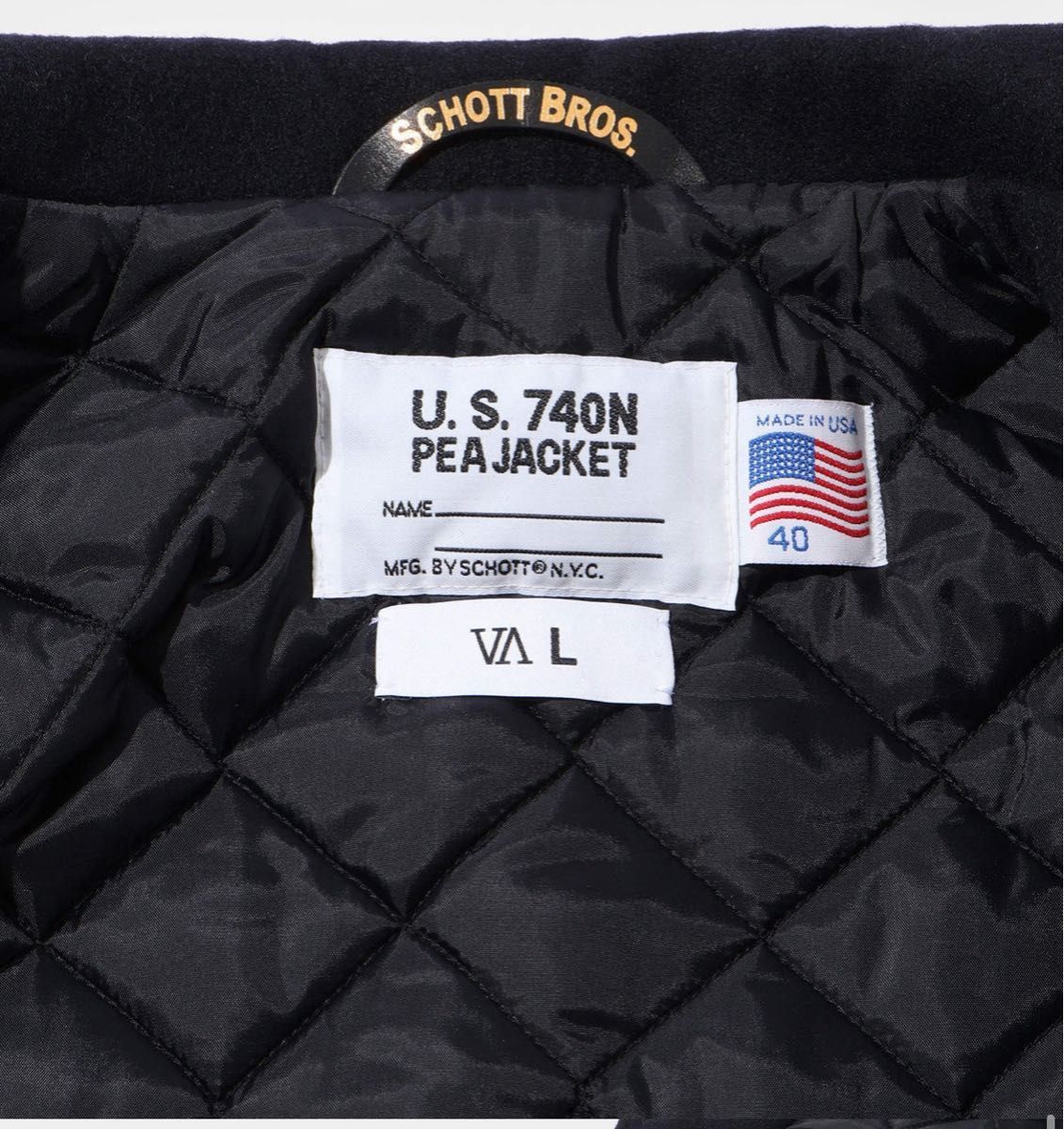 1/14まで価格 V A 藤原ヒロシ SCHOTT 740US PEACOAT V A USA製
