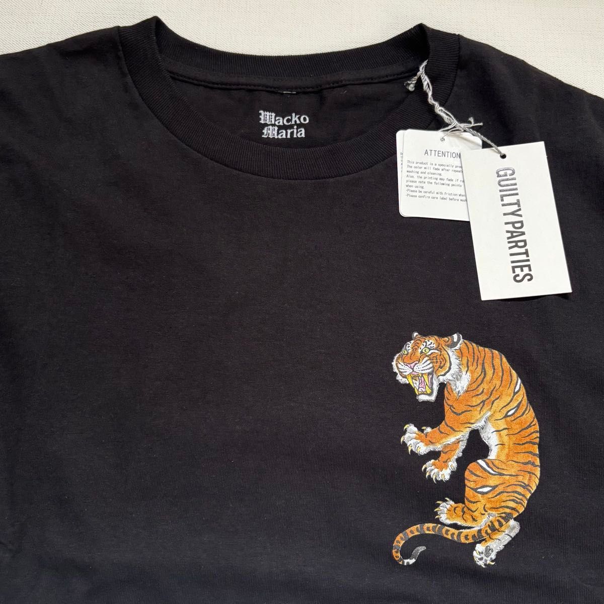 新品 ワコマリア WACKO MARIA TIMLEHI タイガー ロゴ 長袖 Tシャツ