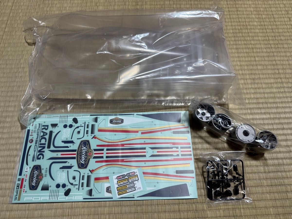 タミヤ ポルシェ956 スペアボディ ステッカー ホイール ウイングステー