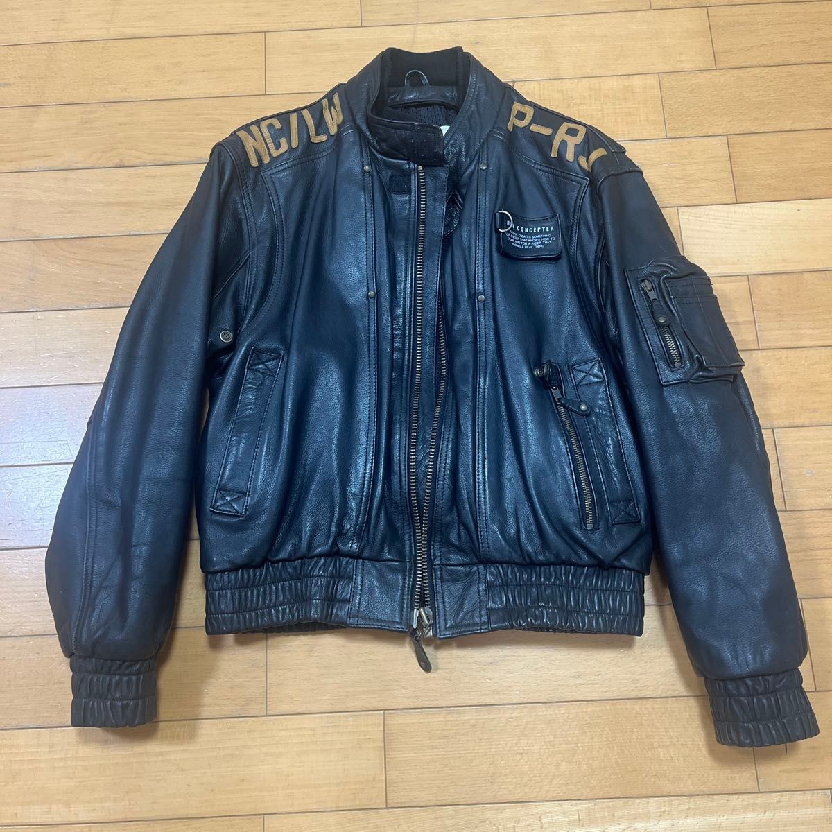 牛革】KADOYA レザー ライダースジャケット 黒 L ニューコンセプター