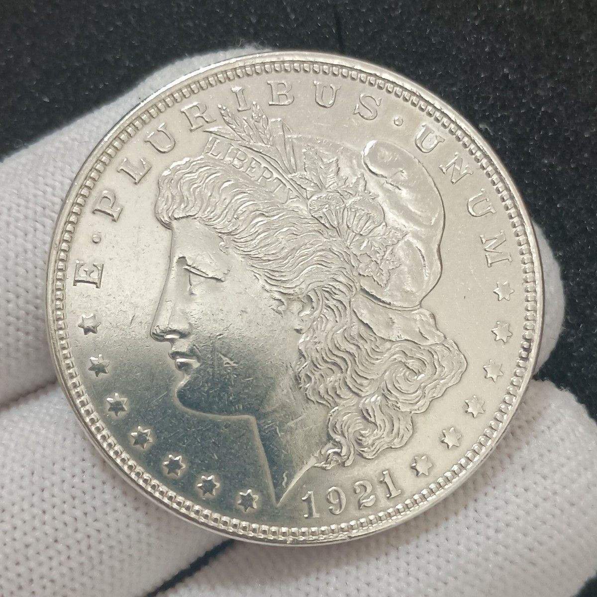 1921年製 モルガンダラー銀貨 USA 1ドル硬貨ミントマークなし(フィラ