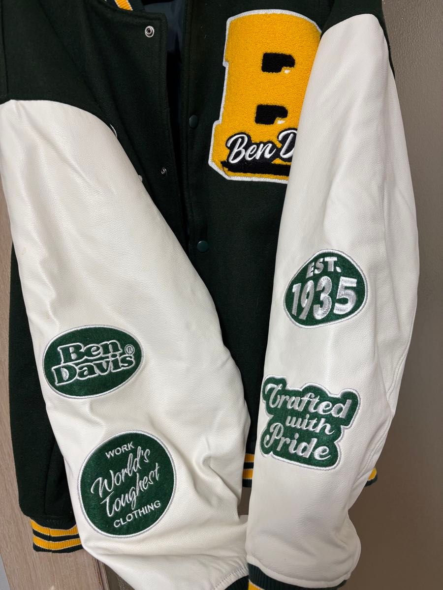 美品】Ben Davis スタジャン 緑/白 '35年デザイン｜Yahoo!フリマ（旧