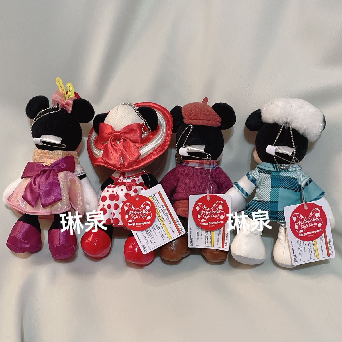 ミニーのスタイルスタジオぬいぐるみバッジ4体セット