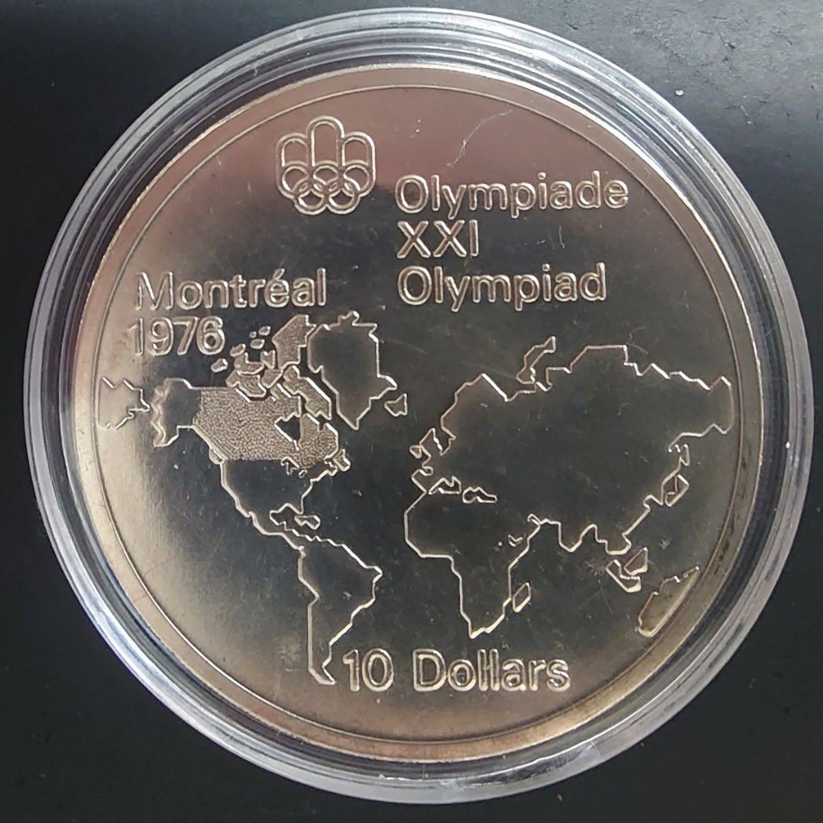 1976年カナダ銀貨 10ドル モントリオールオリンピック世界地図特大記念