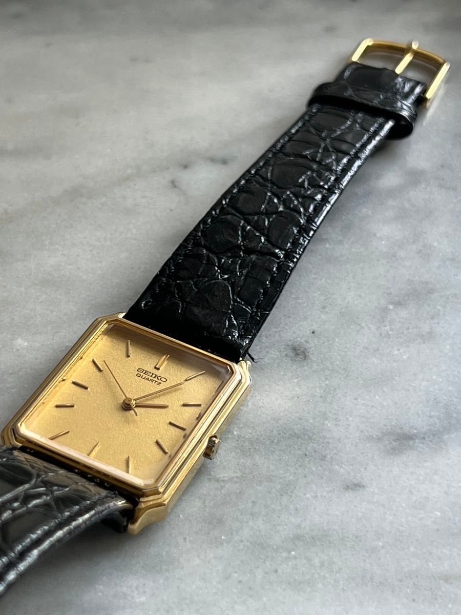 電池交換済み】 SEIKO セイコー クォーツ ゴールド vintage 腕時計