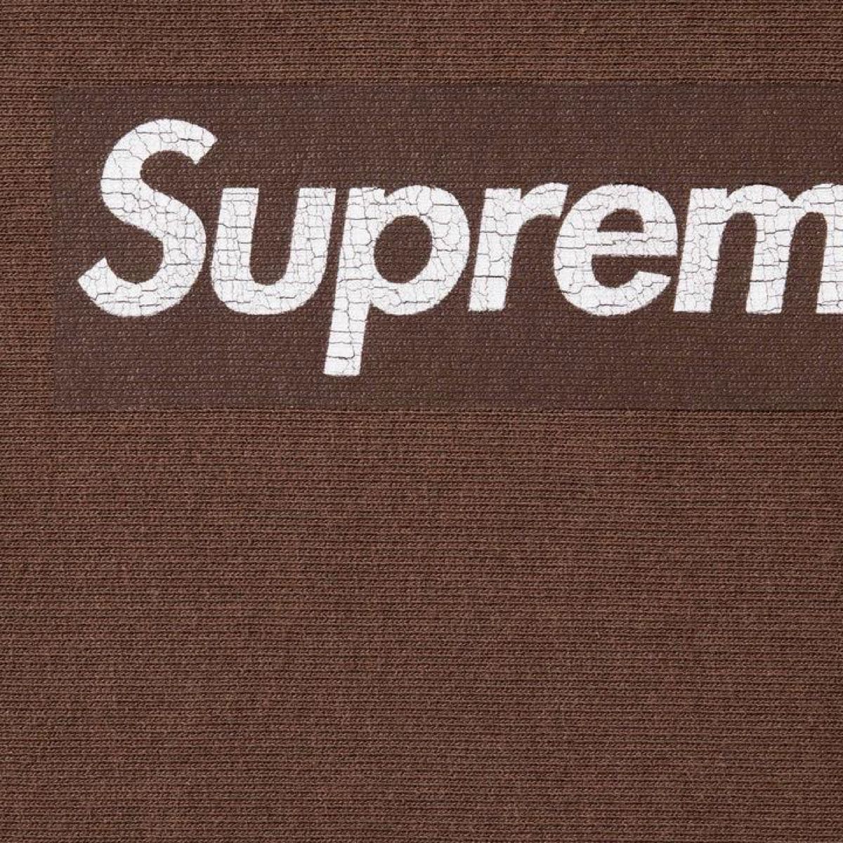 Supreme Washed Box Logo Crewneck Brown L シュプリーム ボックス