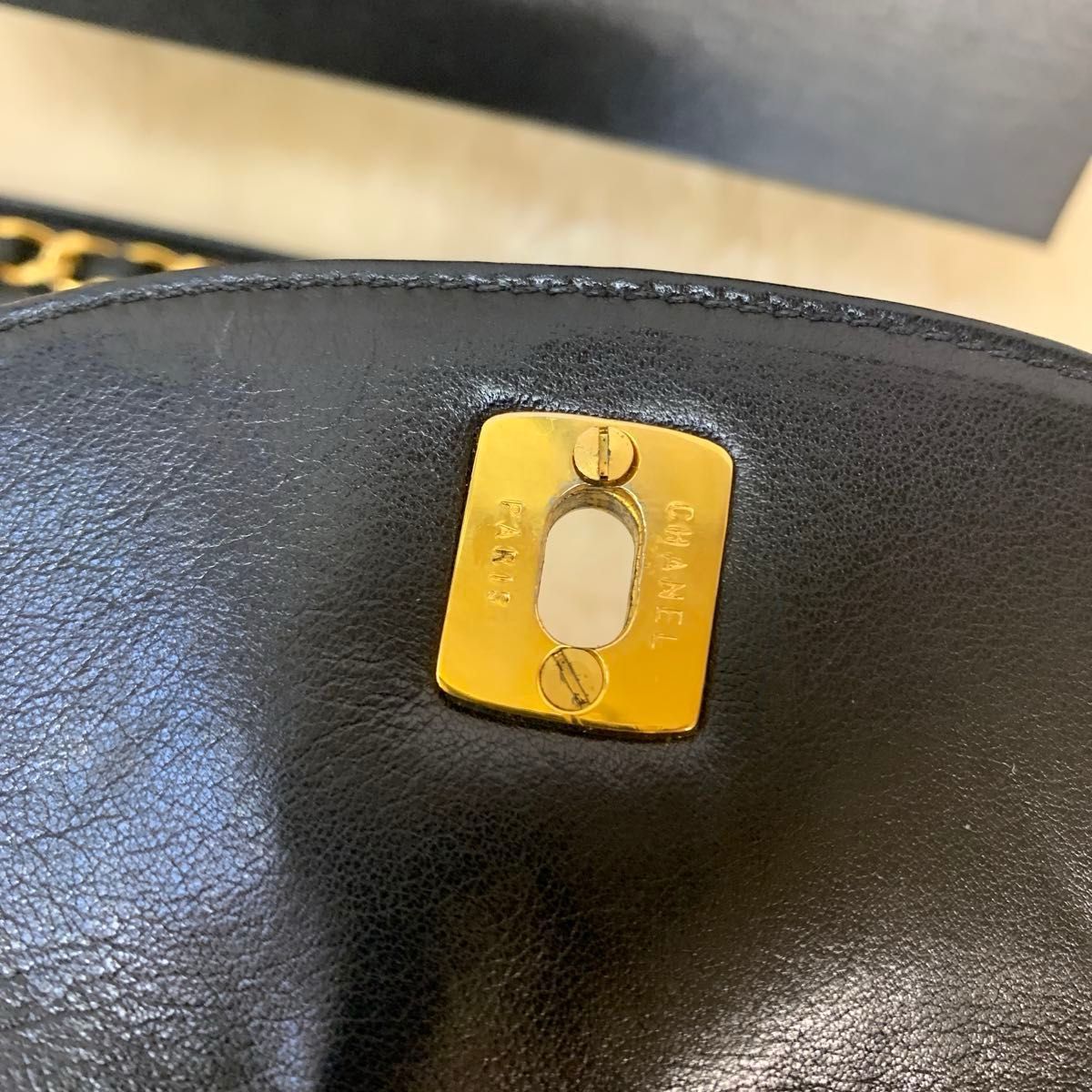 CHANEL シャネル ラムスキン マトラッセ ココマーク ブラックウエスト