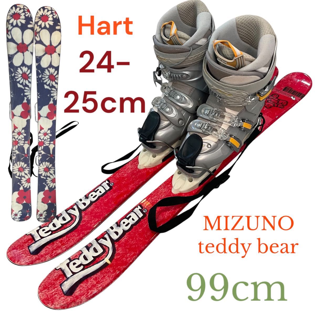 レディース MIZUNO ショートスキー ファンスキーセット 24-25cm｜Yahoo
