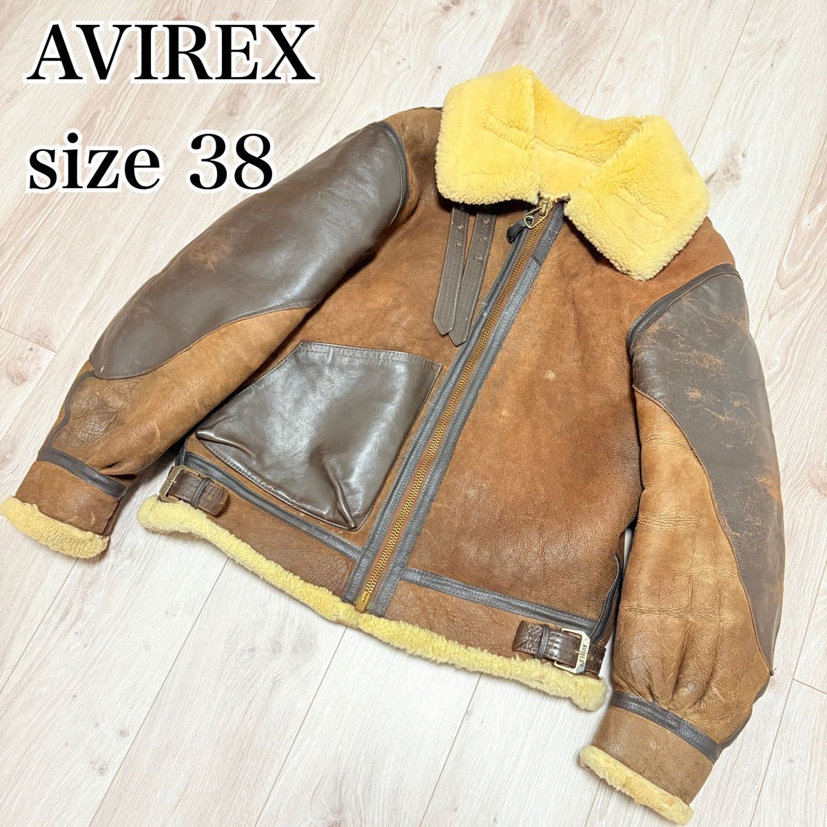 90s】AVIREX B-3 大戦モデル フライトジャケット ムートンジャケット