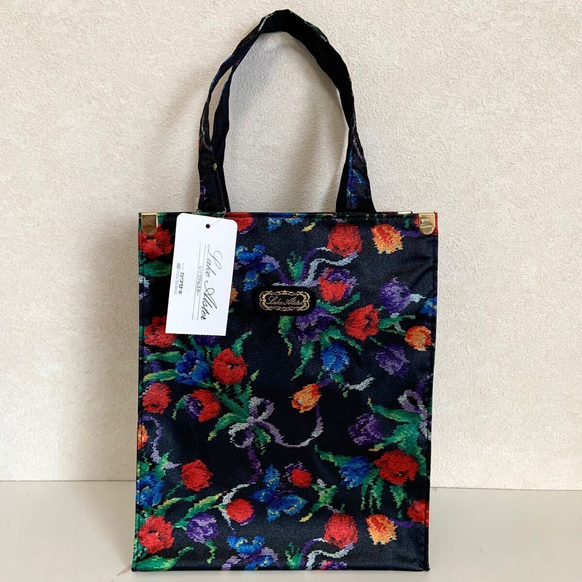 未使用 タグ付き Lake Alster レイクアルスター トートバッグ 花柄