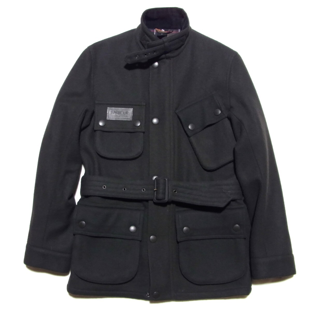 BEAMS 別注 Barbour MELTON INTERNATIONAL SL 34 チャコール ビームス