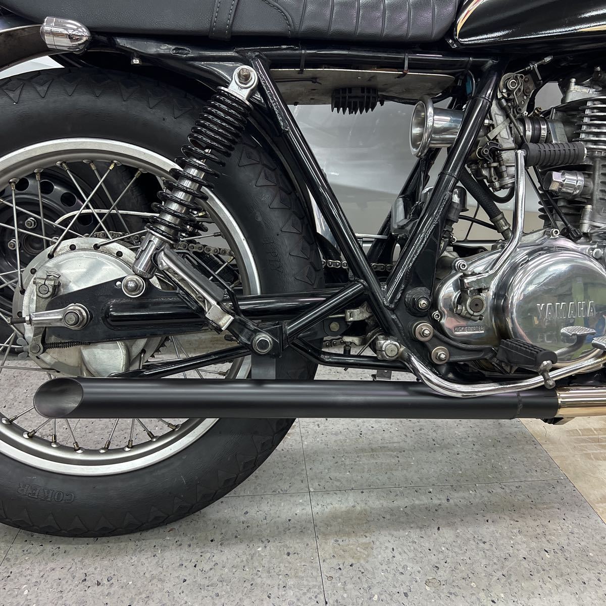 Yahoo!オークション - ワンオフ SR400 ショート菅 ドラッグパイプスラ