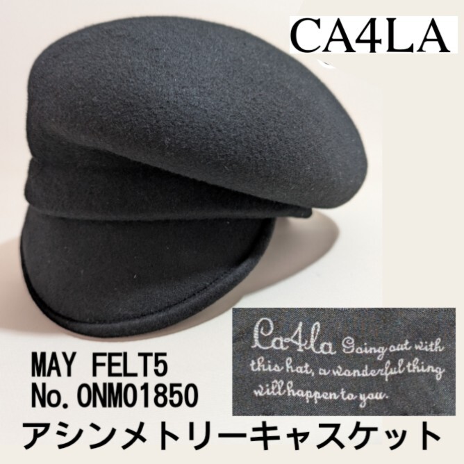 CA4LA MAY FELT5 No ONM01850 BLACK ONESIZE カシラ アシンメトリー
