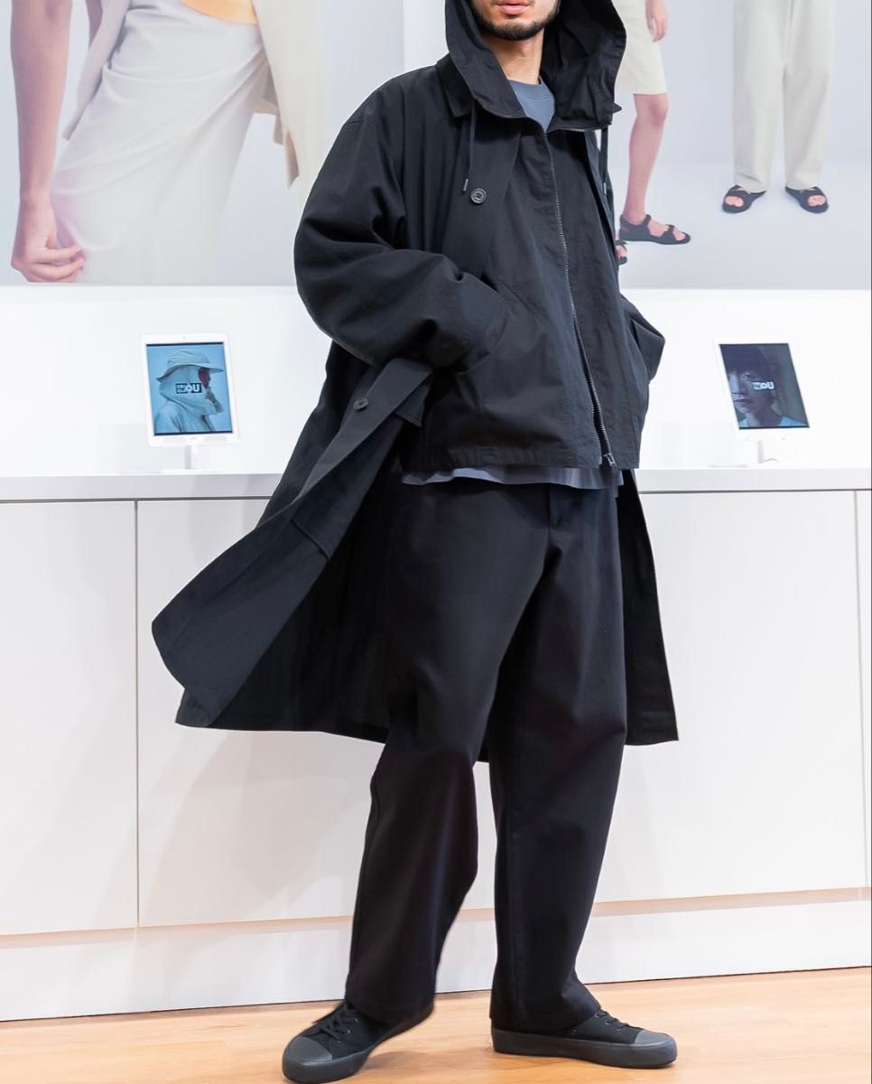 新品・未開封】Uniqlo U オーバーサイズステンカラーコート ブラック