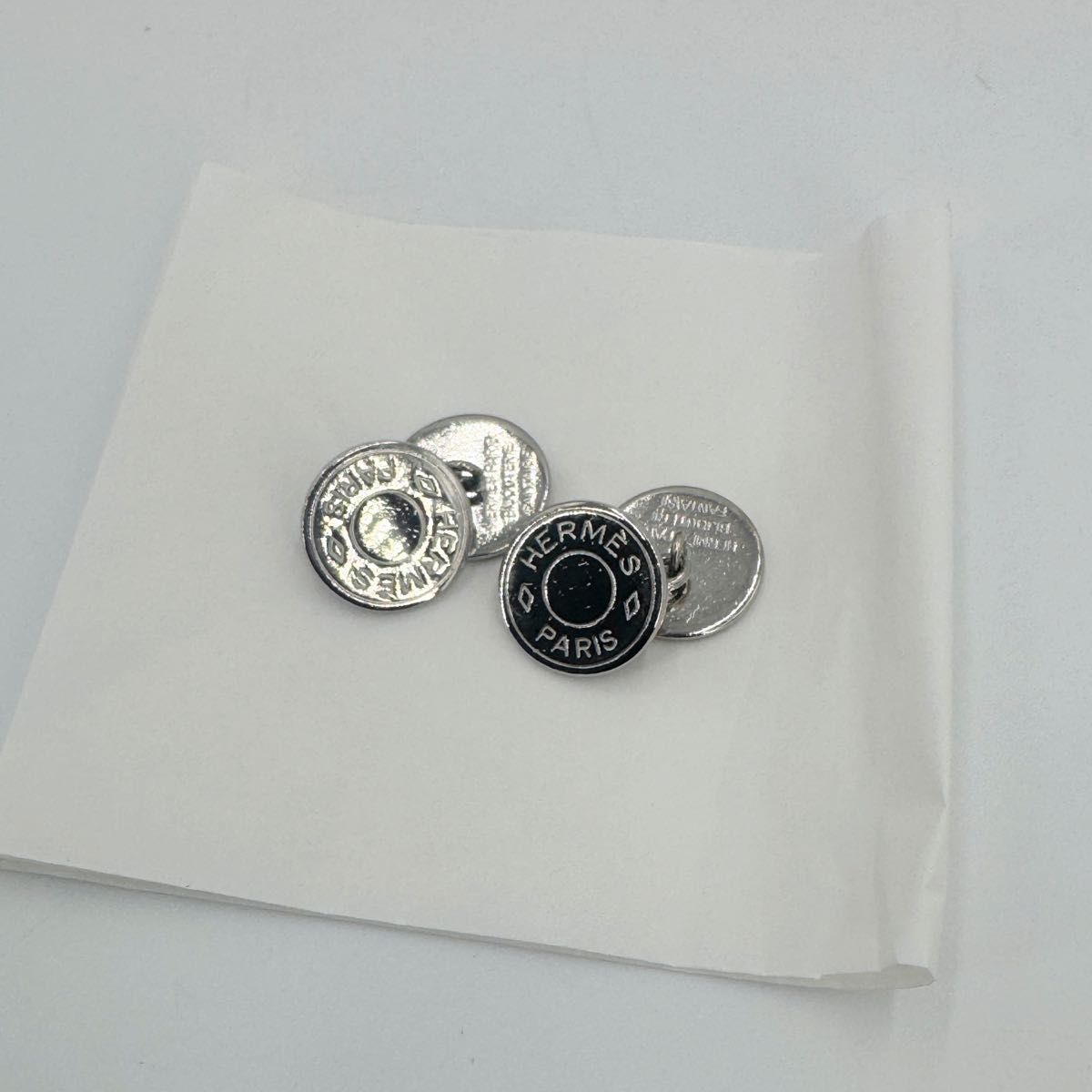希少】HERMES エルメス セリエ カフリンクス カフスボタン チェーン式