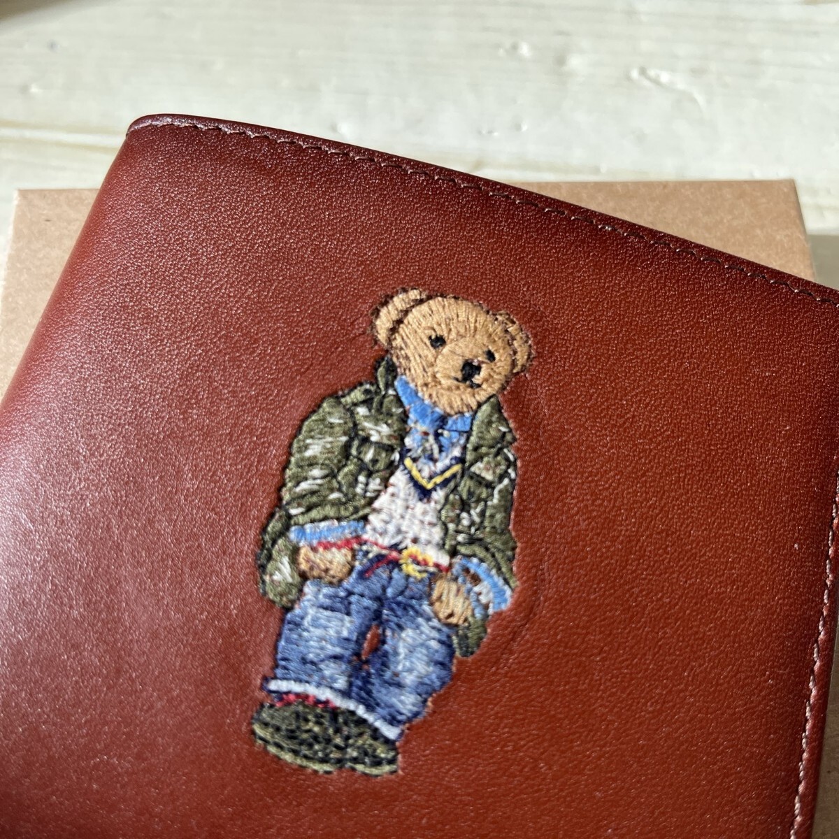 ポロ ラルフローレン ポロベアー 二つ折り 財布 刺繍 高級 新品