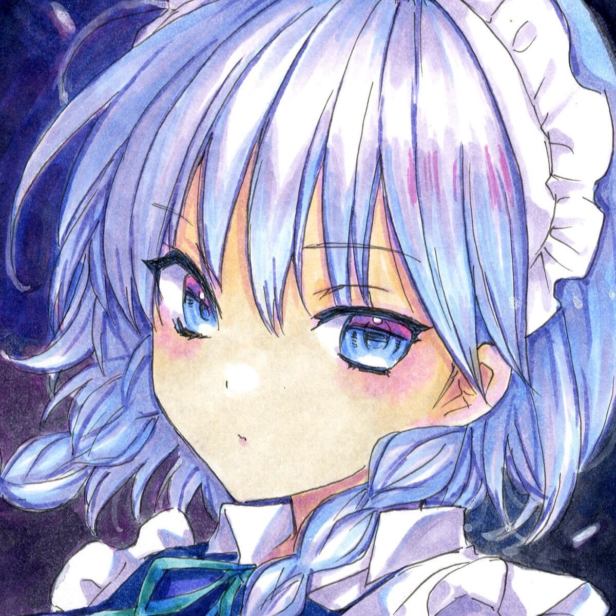 Yahoo!オークション - 手描きイラスト【十六夜咲夜】【東方Project】【