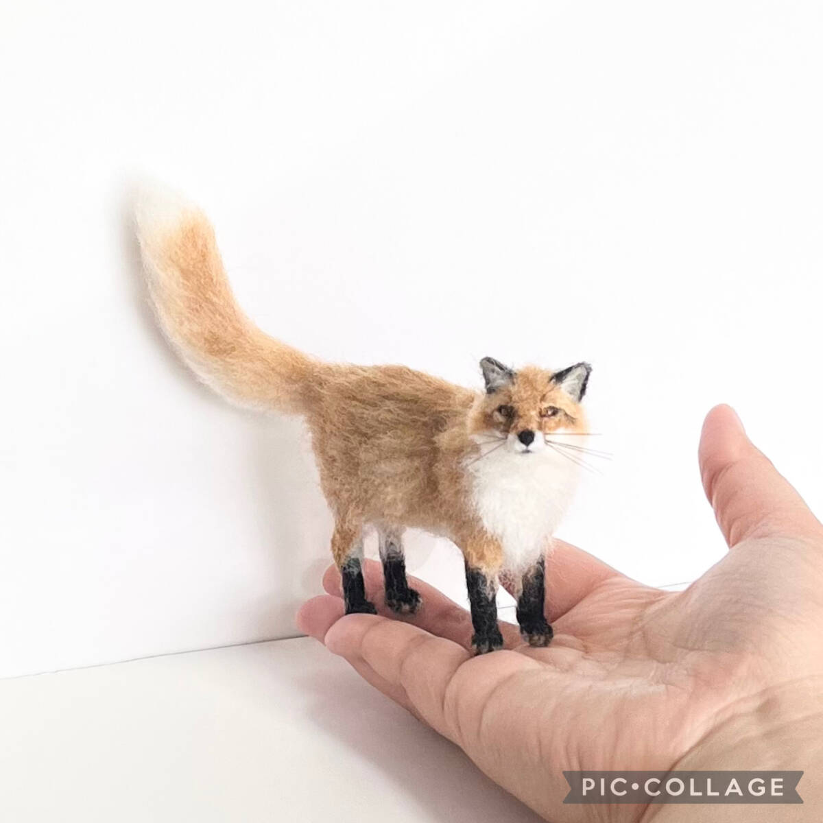 Yahoo!オークション - 羊毛フェルト狐 キツネ ハンドメイド