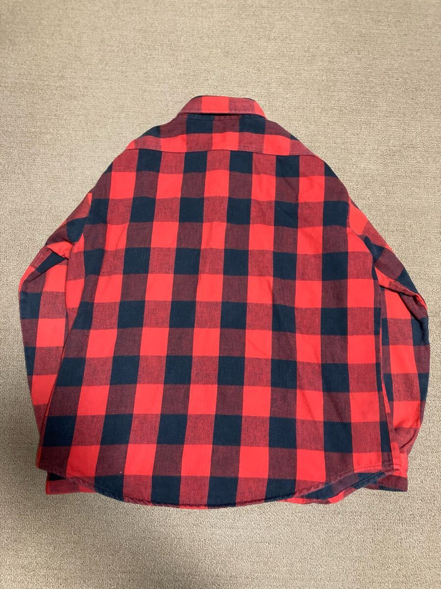80s FIVE BROTHER ネルシャツ XL USA製 ビンテージ 赤 ブロック