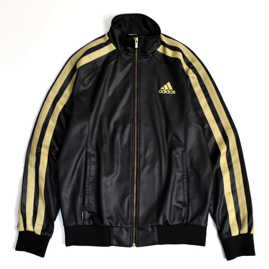 adidas アディダス ブラック コーティング ジャージ トラック