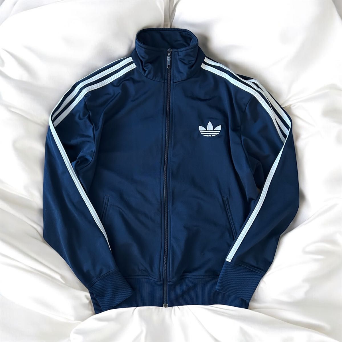 adidasネイビー紺ファイアーバードトラックジャケットジャージ L