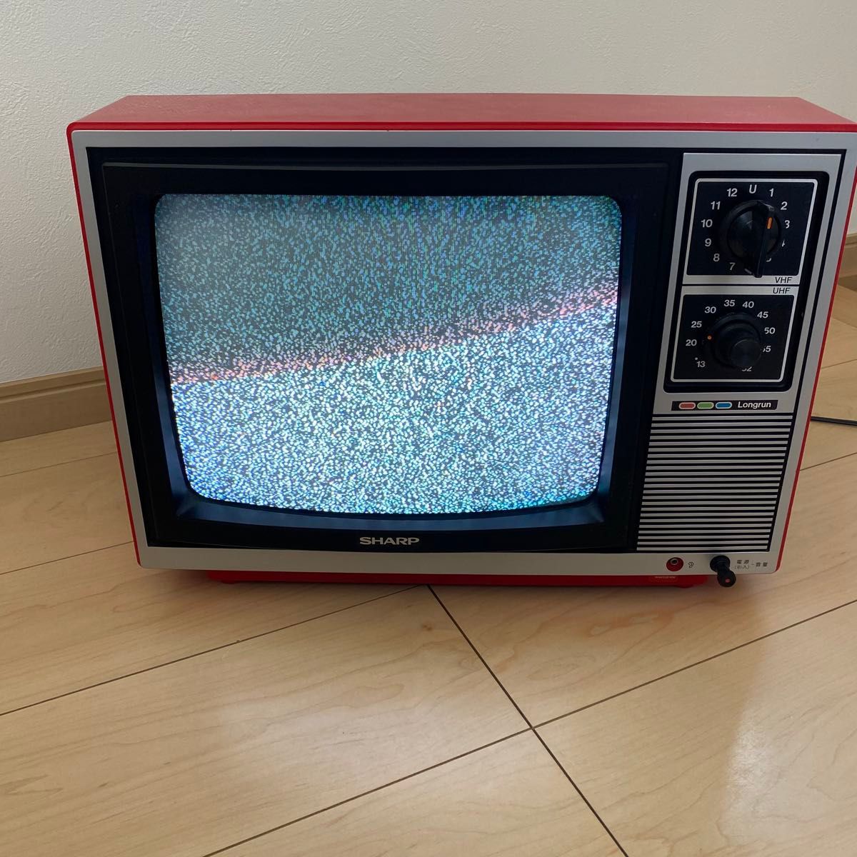 ジャンク品】シャープ SHARP ブラウン管テレビ CT-1416R 昭和レトロ 赤