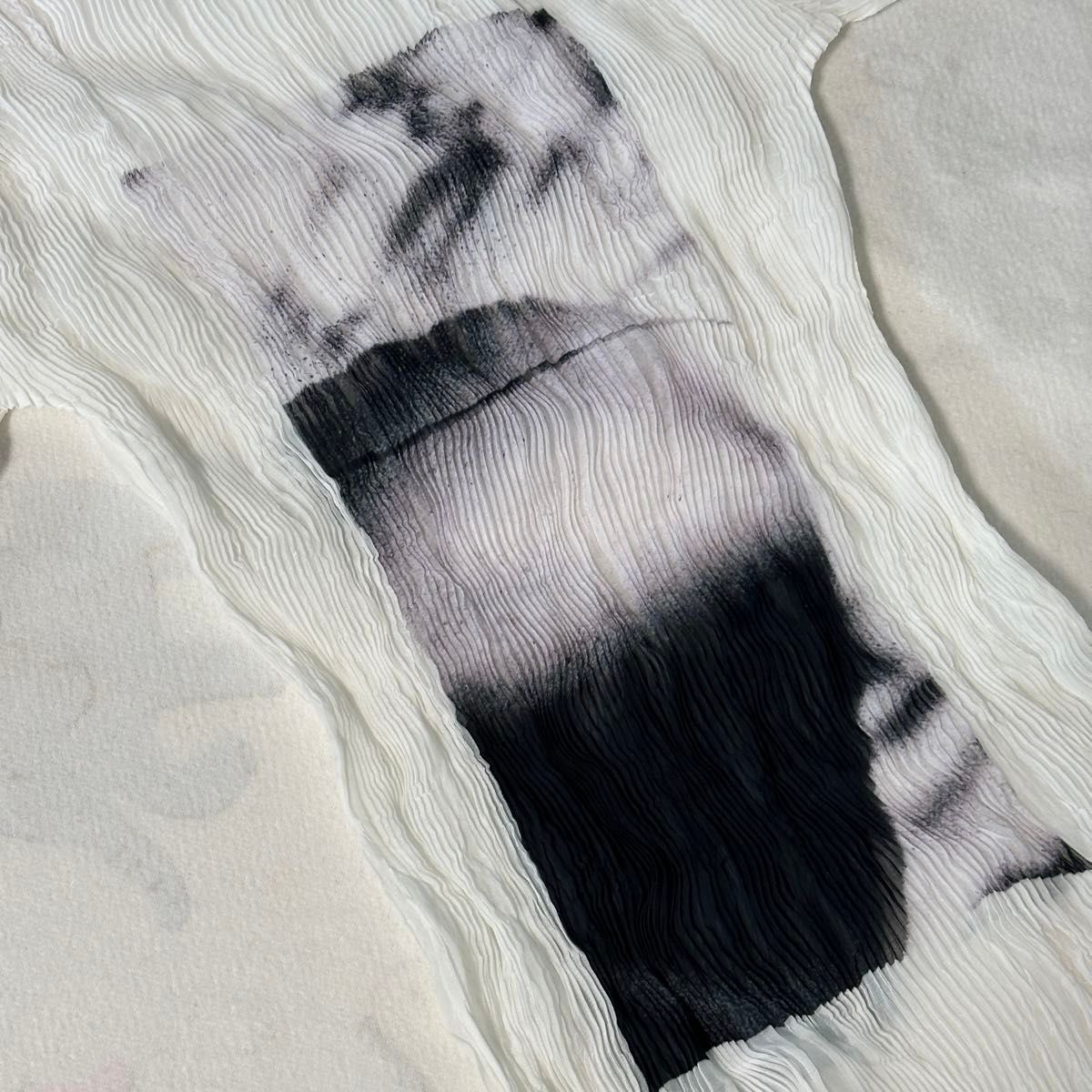 ISSEY MIYAKE SHADOW STUDY CHIFFON TWIST 半袖丸首トップス｜Yahoo