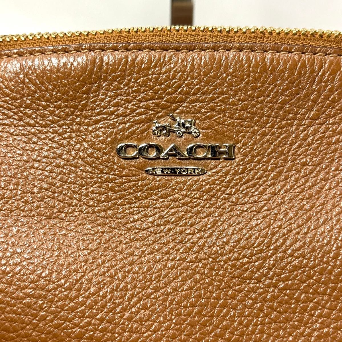 大人気】 COACH コーチ キャメル オールレザー トートバッグ ケルシー