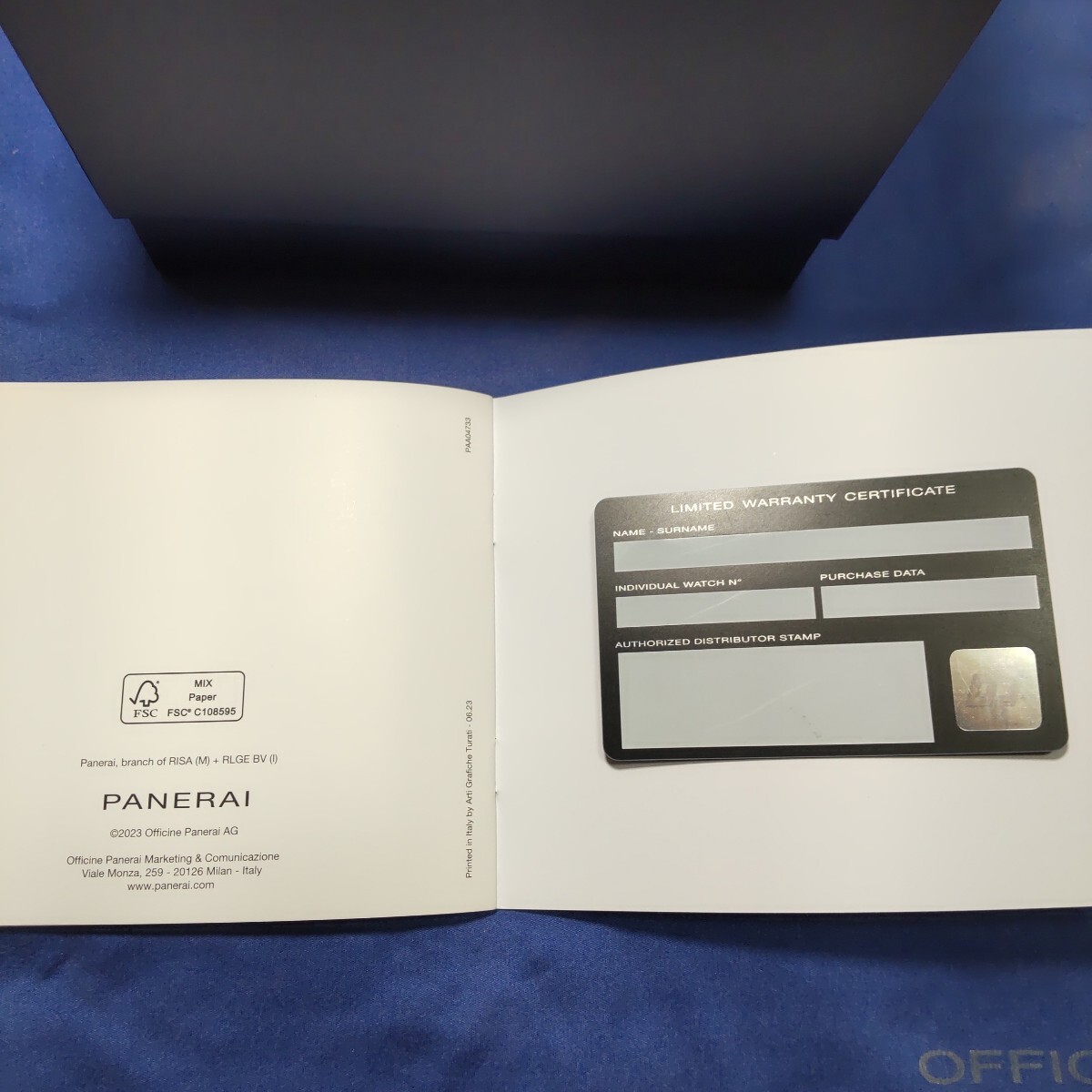 PANERAI ギャラ カード 時計 ウォッチ ケース ボックス 外箱 内箱