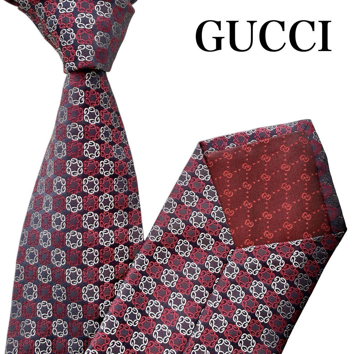 未使用級 GUCCI グッチ ネクタイ トムフォード期 極美品 ボルドー